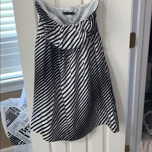 Black and white striped dress